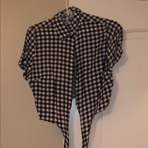 Checkered top crop top